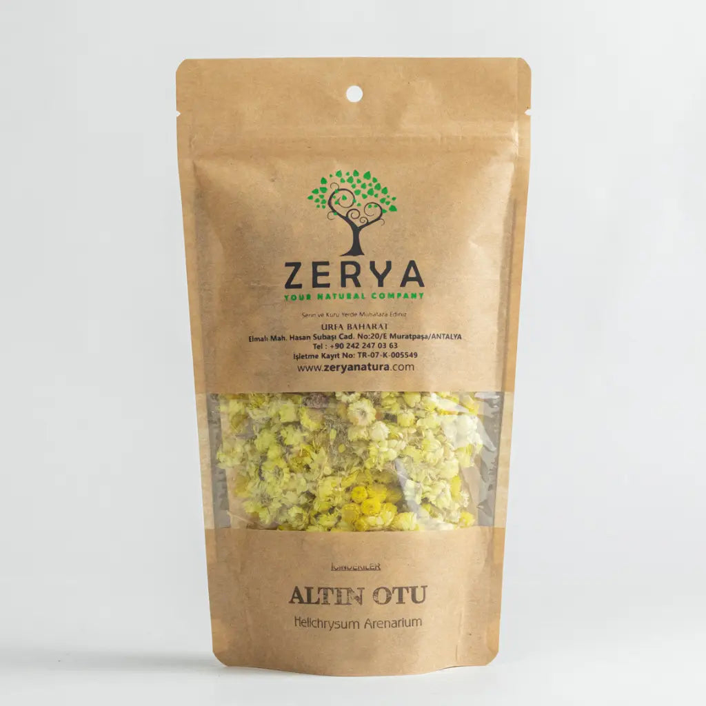 Zerya Altın Otu – Kurutulmuş Çiçek, %100 Doğal & Geleneksel Destek | Helichrysum Arenarium