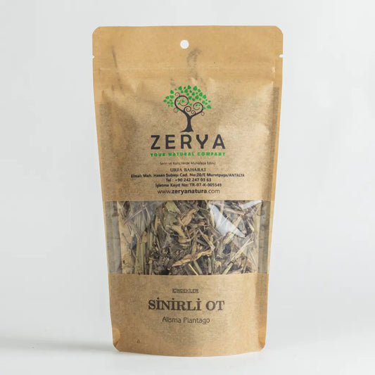 Zerya Sinirli Ot – Kurutulmuş Yaprak, %100 Doğal & Geleneksel Destek | Plantago Lanceolata