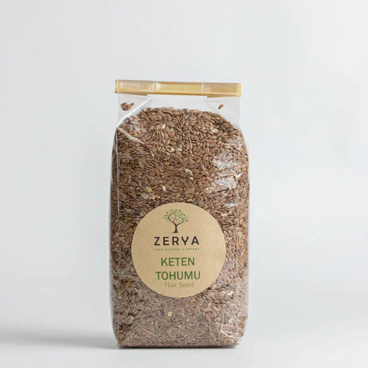 Zerya Keten Tohumu – %100 Doğal & Katkısız Süper Gıda | Kalp, Sindirim ve Cilt Sağlığı İçin