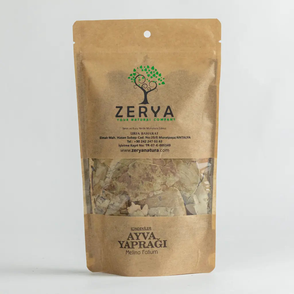 Zerya Ayva Yaprağı – Kurutulmuş, %100 Doğal & Geleneksel Bitki Desteği | Cydonia Oblonga
