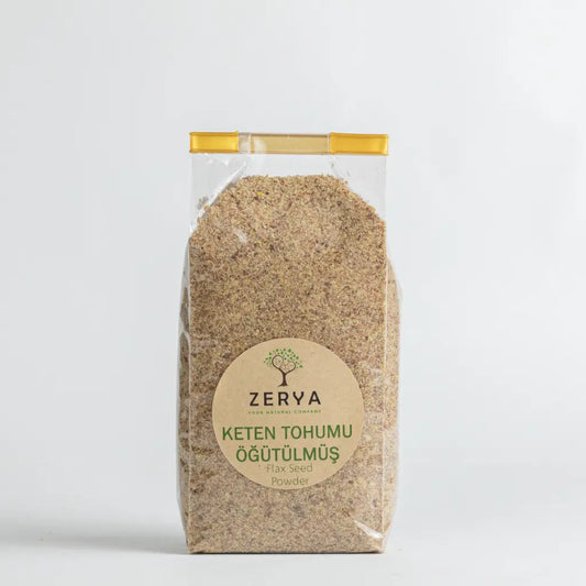 Zerya Öğütülmüş Keten Tohumu – %100 Doğal & Katkısız Süper Gıda | Sindirim, Kalp ve Cilt Sağlığı İçin
