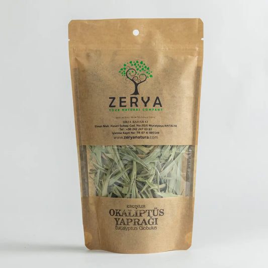 Zerya Okaliptus Yaprağı – Kurutulmuş, %100 Doğal & Ferahlatıcı Bitki Desteği | Eucalyptus Globulus