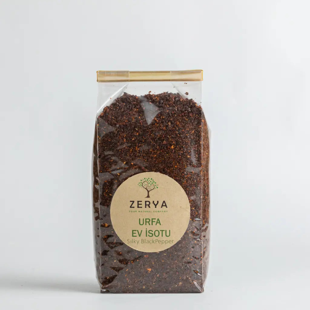 Zerya Urfa Ev İsotu – %100 Doğal & Katkısız Baharat | Yoğun Aroma, Dumanlı Tat ve Gerçek Urfa Lezzeti