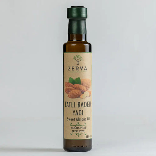 Zerya Tatlı Badem Yağı – %100 Soğuk Sıkım & Katkısız Doğal Yağ | Cilt, Saç ve Tırnak Bakımı İçin