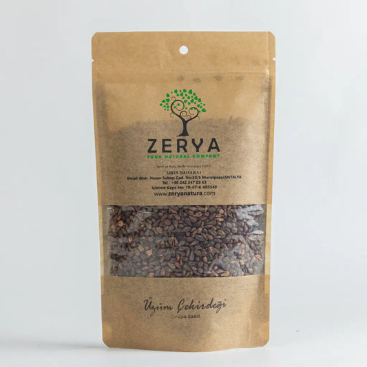 Zerya Üzüm Çekirdeği – %100 Doğal & Güçlü Antioksidan | Cilt, Damar ve Bağışıklık İçin