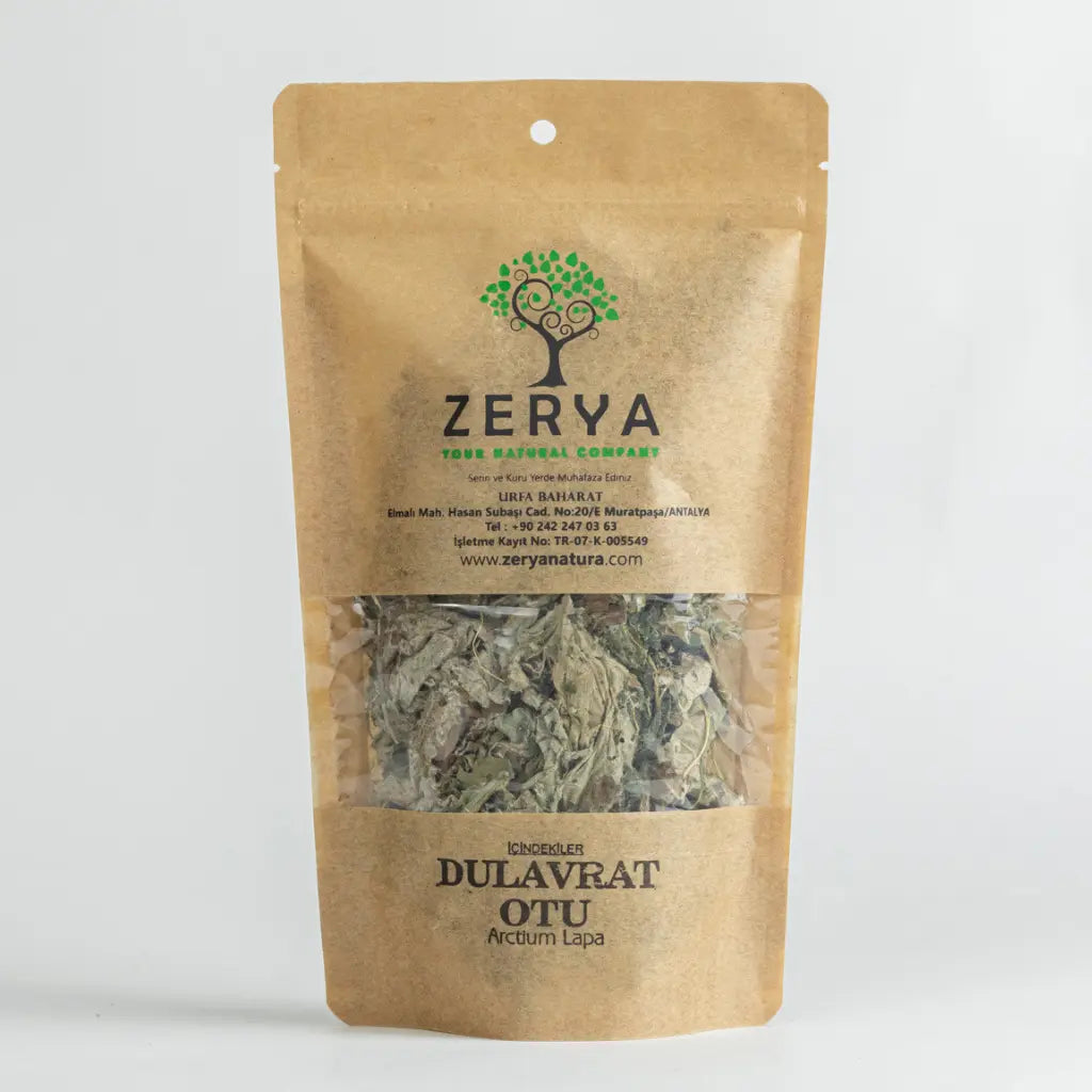 Zerya Dulavrat Otu – Kurutulmuş Kök, %100 Doğal & Geleneksel Destek | Arctium Lappa