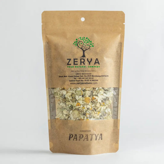 Zerya Papatya – Kurutulmuş Çiçek, %100 Doğal & Rahatlatıcı Bitki Desteği | Matricaria Chamomilla