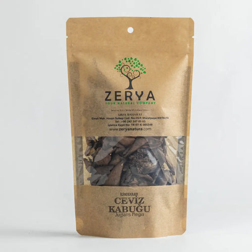 Zerya Ceviz Kabuğu – %100 Doğal & Geleneksel Bitkisel Destek | Saç, Cilt ve Diş Sağlığı İçin