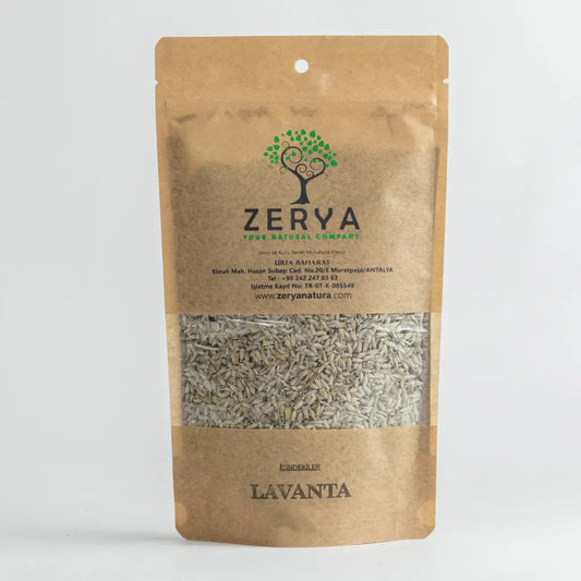 Zerya Lavanta Çiçeği – Kurutulmuş, %100 Doğal & Rahatlatıcı Bitki Desteği | Lavandula Angustifolia